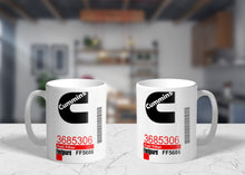 Load image into Gallery viewer, 11oz/15oz &quot;Cummins Fuel Filter&quot; Ceramic Coffee Mug: Two Styles Cummins Coffee Cup
