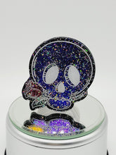 Load image into Gallery viewer, Purple Prism Cartoon Skull Phone Grip: Gothic Skull with Rose Phone Holder and Tablet Stand