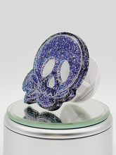 Load image into Gallery viewer, Green and Purple Prism Cartoon Skull Phone Grip: Gothic Skull with Rose Phone Holder and Tablet Stand