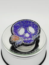 Load image into Gallery viewer, Purple Prism Cartoon Skull Phone Grip: Gothic Skull with Rose Phone Holder and Tablet Stand
