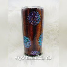 Load image into Gallery viewer, 20oz Stainless Steel Epoxy Peak-A-Boo Woodgrain Tumbler