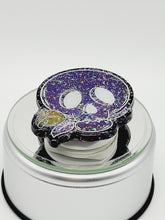Load image into Gallery viewer, Purple Prism Cartoon Skull Phone Grip: Gothic Skull with Rose Phone Holder and Tablet Stand