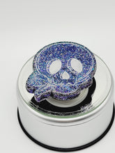 Load image into Gallery viewer, Green and Purple Prism Cartoon Skull Phone Grip: Gothic Skull with Rose Phone Holder and Tablet Stand
