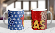 Load image into Gallery viewer, 11oz/15oz Ceramic Retro "Gas Route 66" Classic Automotive Coffee Cup
