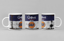 Load image into Gallery viewer, 11oz/15oz Dirty "Gulf" Motor Oil Can Coffee Mug: Vintage Oil Can Replica Coffee Mug (Two Styles)