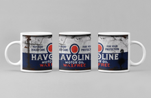 Load image into Gallery viewer, 11oz/15oz Dirty "Havoline" Motor Oil Can Coffee Mug: Vintage Oil Can Replica Coffee Mug