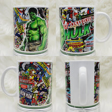 Load image into Gallery viewer, 11oz/15oz Super Hero Comic Strip Coffee Mug: Custom Super Hero Coffee Cup Multiple Style Options