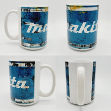 Load image into Gallery viewer, 11oz/15oz Dirty Makita Blue Power Tools Coffee Mug: Custom Dirty Power Tools Coffee Cup