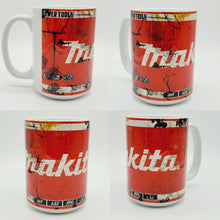 Load image into Gallery viewer, 11oz/15oz Dirty Makita Red Power Tools Coffee Mug: Custom Dirty Power Tools Coffee Cup
