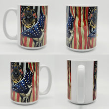 Load image into Gallery viewer, United States Navy Ceramic Coffee Mug: United States Military Coffee Cup US Flag