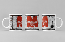 Load image into Gallery viewer, 11oz/15oz Dirty "MacMillan" Motor Oil Can Coffee Mug: Vintage Oil Can Replica Coffee Mug