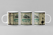 Load image into Gallery viewer, 11oz/15oz Dirty "Opaline" Motor Oil Can Coffee Mug: Vintage Oil Can Replica Coffee Mug