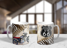 Load image into Gallery viewer, 11oz/15oz Ceramic Retro "Rt 66" Classic Automotive Coffee Cup