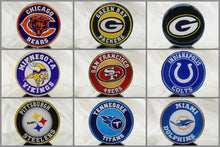 Load image into Gallery viewer, Custom NFL Phone Grip or Badge Reel with Epoxy Overlay: Pick Your Football Team Pick Your Base: Style Set 1