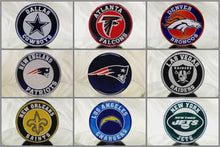 Load image into Gallery viewer, Custom NFL Phone Grip or Badge Reel with Epoxy Overlay: Pick Your Football Team Pick Your Base: Style Set 2