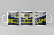 Load image into Gallery viewer, 11oz/15oz Dirty "Sunoco Mercury" Motor Oil Can Coffee Mug: Vintage Oil Can Replica Coffee Mug