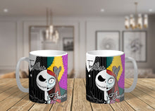 Load image into Gallery viewer, 11oz/15oz The Nightmare Before Christmas Coffee Mug: Jack Skeleton and Sally Together Forever Cup