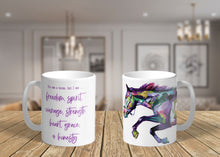 Load image into Gallery viewer, 11oz/15oz You See a Horse But I See.. Coffee Mug: Ceramic Watercolor Horse Coffee Cup