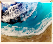 Load image into Gallery viewer, 11x14 Resin Wave on Canvas Panel