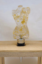 Load image into Gallery viewer, Epoxy Goddess Wine Topper with Gold Flake