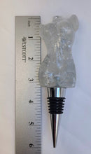 Load image into Gallery viewer, Epoxy Goddess Wine Stopper with Silver Flake