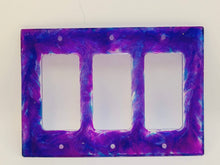 Load image into Gallery viewer, Purple and Blue Epoxy Switch Plate Cover