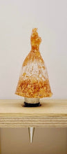 Load image into Gallery viewer, Copper Flake Dress Wine Stopper; Wedding Dress Wine Topper