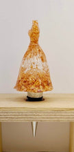 Load image into Gallery viewer, Copper Flake Dress Wine Stopper; Wedding Dress Wine Topper