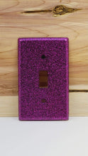 Load image into Gallery viewer, Handcrafted Amethyst Glitter Switch Plate Cover