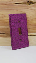 Load image into Gallery viewer, Handcrafted Amethyst Glitter Switch Plate Cover