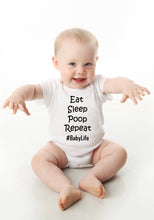 Load image into Gallery viewer, Funny and Cute Gerber Cotton Onesies Bodysuit: Cute Baby Bodysuit: Eat Sleep Poop Repeat