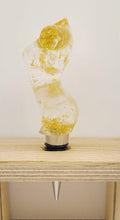 Load image into Gallery viewer, Epoxy Goddess Wine Stopper With Gold Flake
