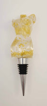 Load image into Gallery viewer, Epoxy Goddess Wine Stopper With Gold Flake
