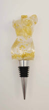 Load image into Gallery viewer, Epoxy Goddess Wine Stopper With Gold Flake
