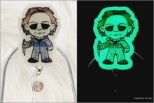 Load image into Gallery viewer, Glow in the Dark Horror Cartoon Retractable Badge Reel