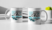 Load image into Gallery viewer, 11oz/15oz "Reel Cool Dad" Coffee Mug: Funny Fathers Day Fishing Ceramic Coffee Mug, Father's Day Gift