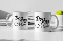 Load image into Gallery viewer, 11oz/15oz "Dog Mom" Ceramic Coffee Mug: Dog Lovers Coffee Cup (Multiple Styles)