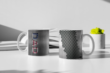 Load image into Gallery viewer, "Dad" Chrome Collection Ceramic Coffee Mugs: 11oz/15oz Dad Cups