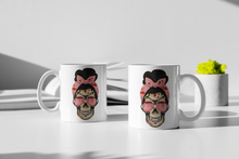 Load image into Gallery viewer, 11oz/15oz Lady Skull with Headband Coffee Mug: True Crime Coffee Cup