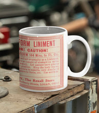 Load image into Gallery viewer, Chloroform Liniment Poison! Vintage Label Ceramic Coffee: 11oz/15oz Poison Coffee or Tea Cup