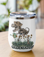 Load image into Gallery viewer, Funny Gardening Inspired Stainless Steel Tumbler: Gardening Lovers Cup Funny Dinosaur and Skeleton Tumbler