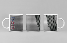 Load image into Gallery viewer, "Dad" Chrome Collection Ceramic Coffee Mugs: 11oz/15oz Dad Cups