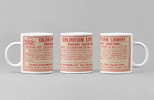 Load image into Gallery viewer, Chloroform Liniment Poison! Vintage Label Ceramic Coffee: 11oz/15oz Poison Coffee or Tea Cup