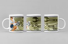 Load image into Gallery viewer, 11oz/15oz Ceramic Retro "Mechanic On Duty" Classic Pinup Automotive Coffee Cup