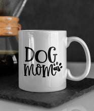 Load image into Gallery viewer, 11oz/15oz "Dog Mom" Ceramic Coffee Mug: Dog Lovers Coffee Cup (Multiple Styles)