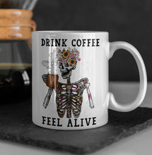 Load image into Gallery viewer, Gothic Skeleton Coffee Mug Collection Multiple Options to Choose From: 11oz/15oz Goth Coffee Collection