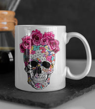 Load image into Gallery viewer, Gothic Skull Ceramic Coffee Mug