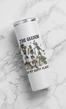 Load image into Gallery viewer, Funny Gardening Inspired Stainless Steel Tumbler: Gardening Lovers Cup Funny Dinosaur and Skeleton Tumbler