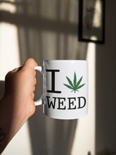 Load image into Gallery viewer, 11oz/15oz I Love Weed Coffee Mug: Ceramic 420 Coffee Cup