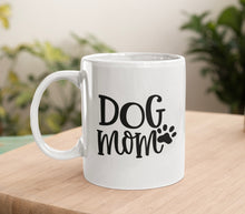 Load image into Gallery viewer, 11oz/15oz "Dog Mom" Ceramic Coffee Mug: Dog Lovers Coffee Cup (Multiple Styles)